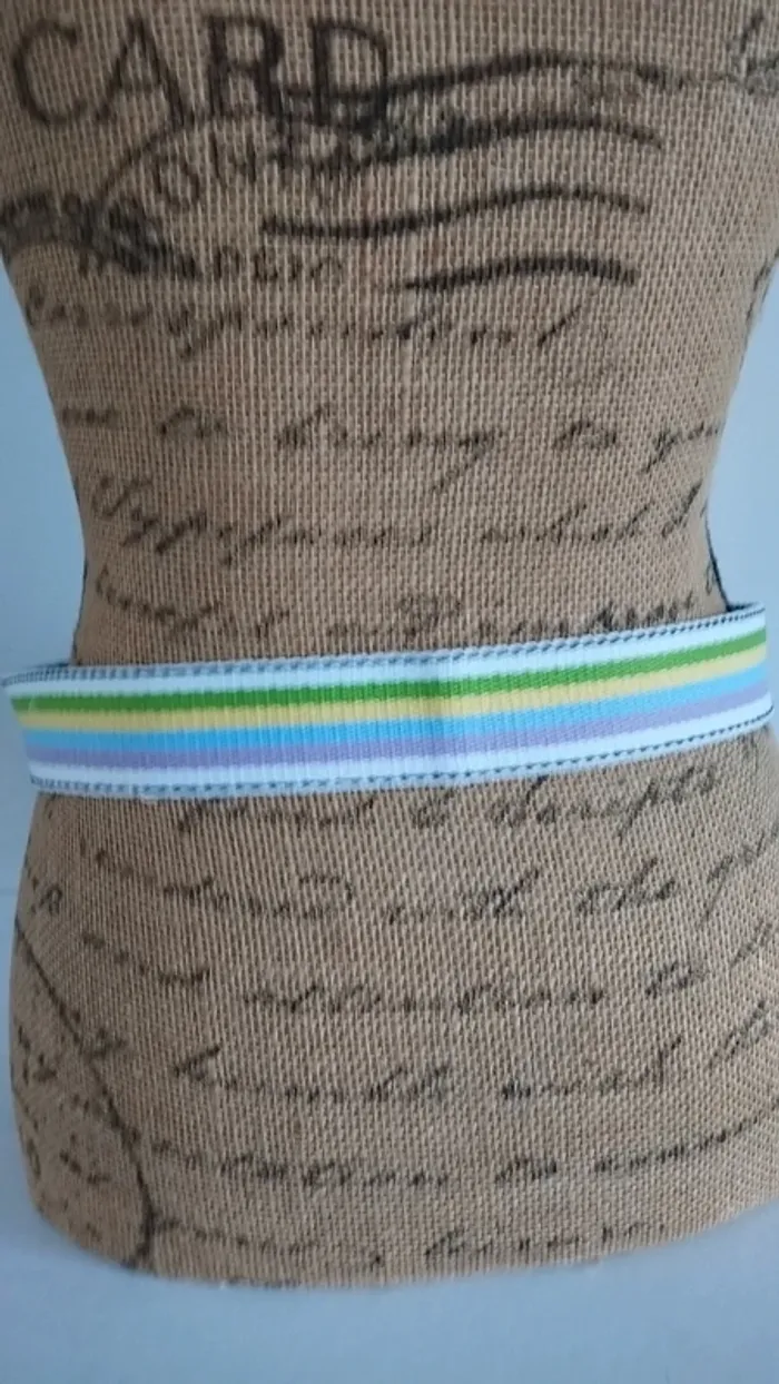 Ceinture ajustable blanche vert bleu violet mixte - photo numéro 5