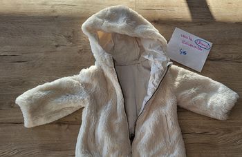 veste tisaia réversible polaire blanche mixte fille garçon 18 mois
