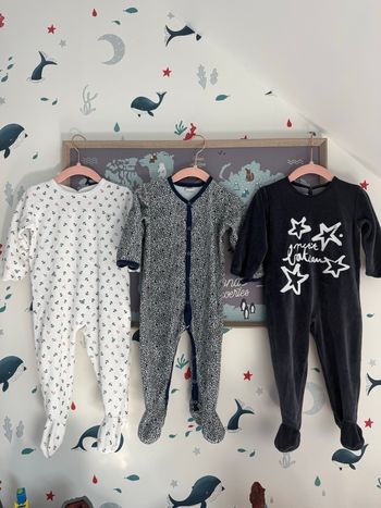 Lot de 3 pyjamas petit bateau 18 mois 