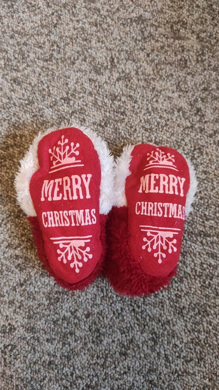 Chaussons souples Noël pour bébé - photo numéro 2