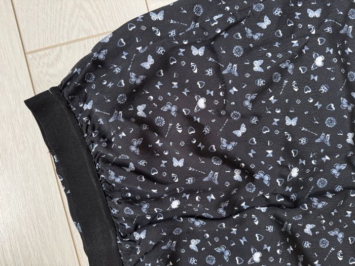 Jupe Naf Naf bleu marine et motifs bleus - photo numéro 4