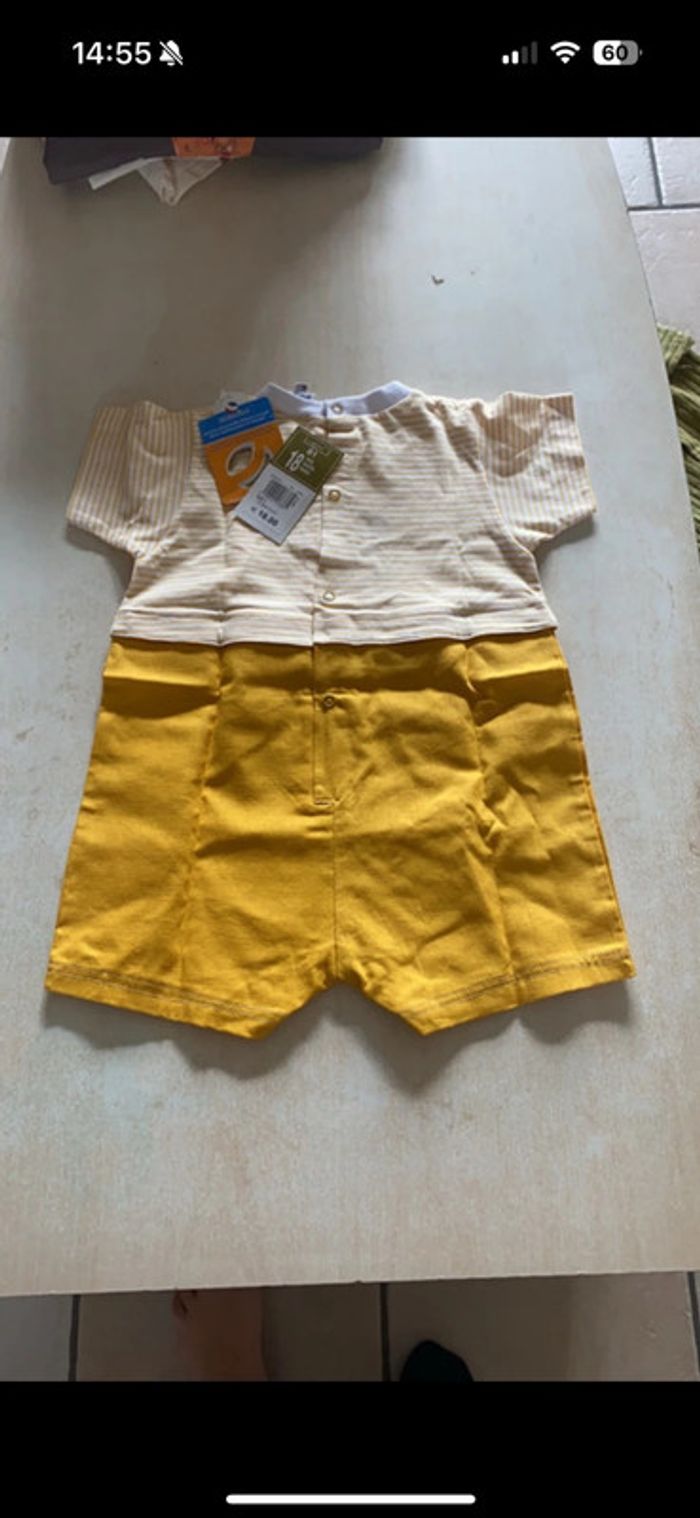 Barboteuse Absorba jaune Neuf 18 mois - photo numéro 2