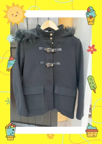 Manteau d'hiver noir Pur et simple La Halle 38 M