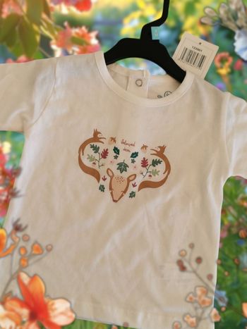Joli tee-shirt manches longues 6 mois neuf
