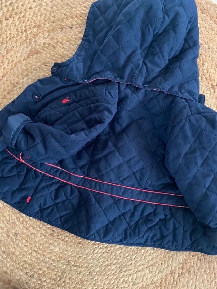 Fille 👧🏻 Manteau/veste 2 en 1 bleu marine - obaibi 18 mois - photo numéro 3