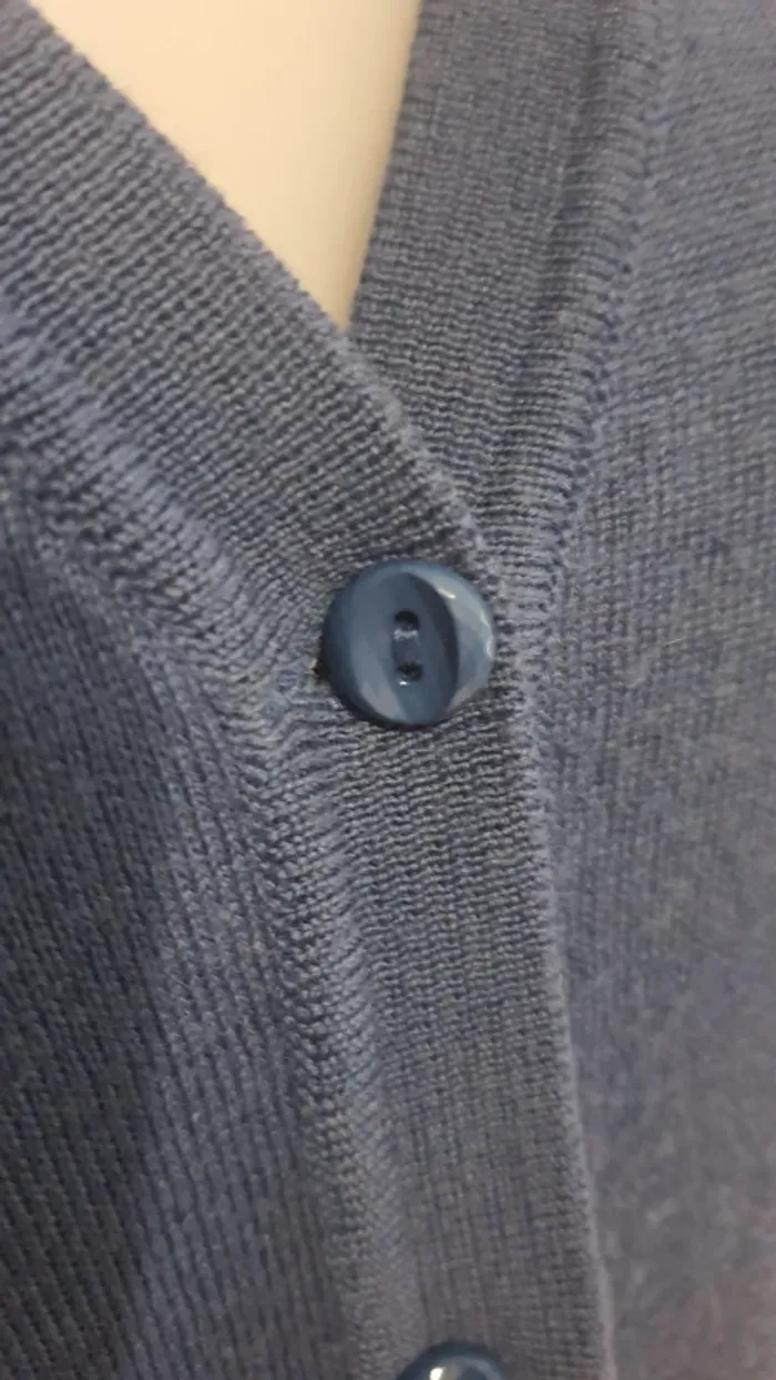 Gilet femme bleu "Gévana" taille M - photo numéro 4