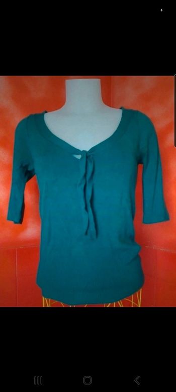 Pull grand col V et manches 3/4de chez zara