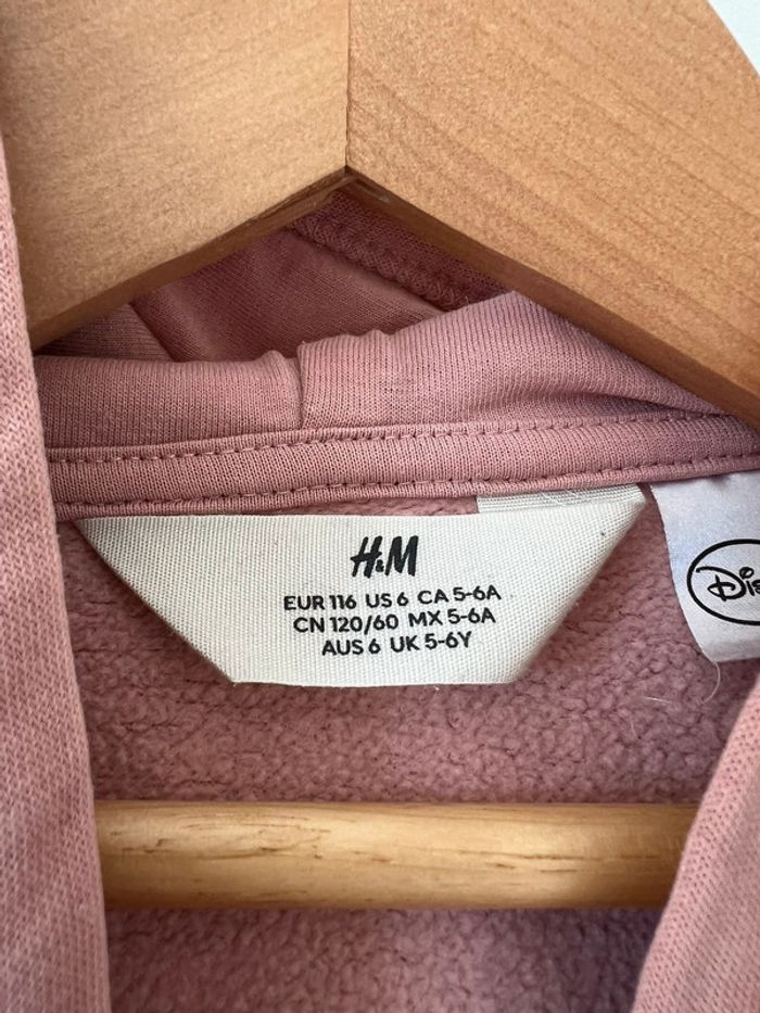 Sweat H&M rose saumon Minnie 5-6 ans - photo numéro 5
