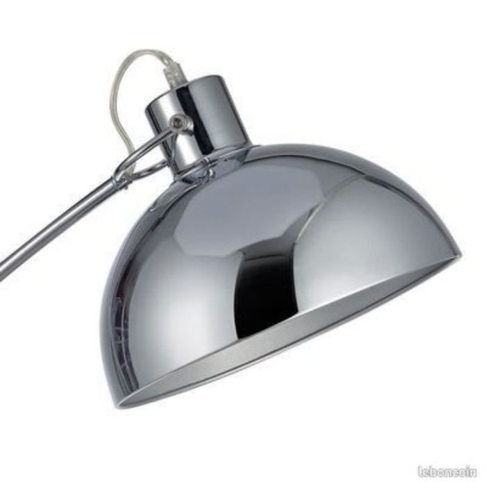 Lampadaire Arco métal arc lampe de salon sur pied arc intérieur chrome - photo numéro 2