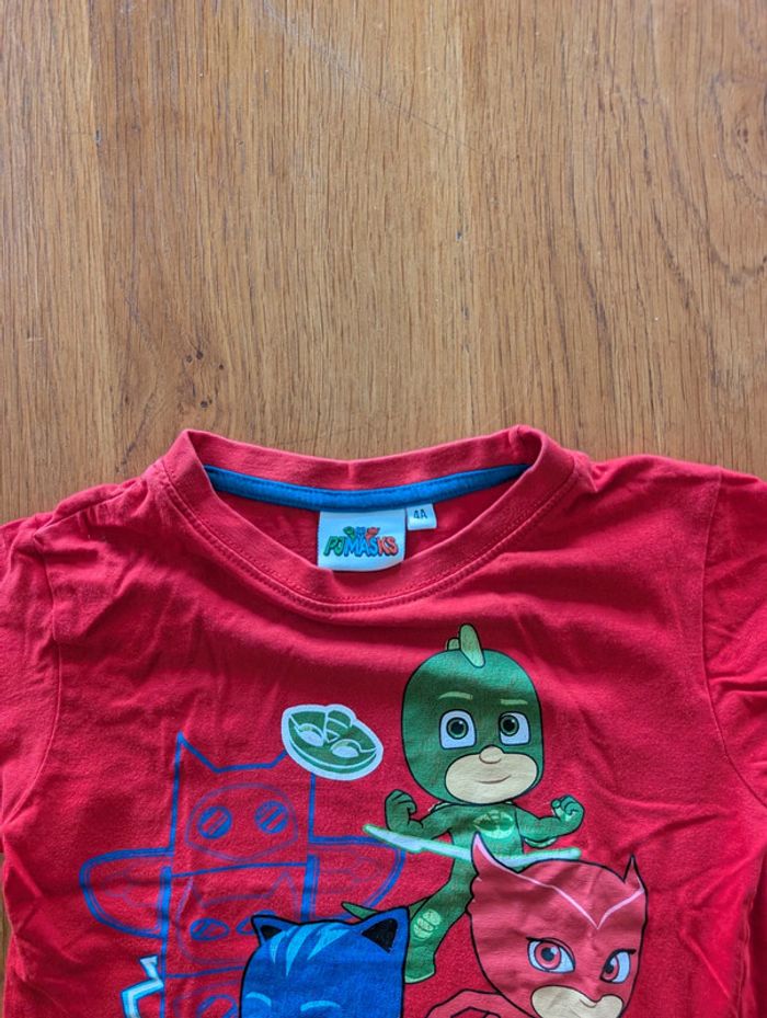 Tee-shirt manches courtes garçon rouge Pyjamasques 4 ans - photo numéro 2