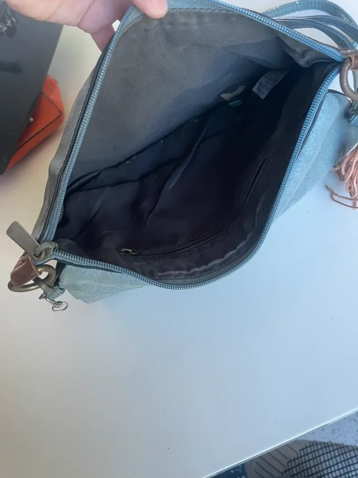 Sac bandoulière bleu - photo numéro 4
