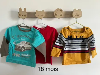 Lot de 3 t-shirt manches longues - 18 mois