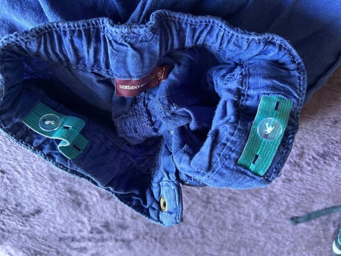 Bermuda garcon en lin bleu Sergent major taille 4 ans - photo numéro 9