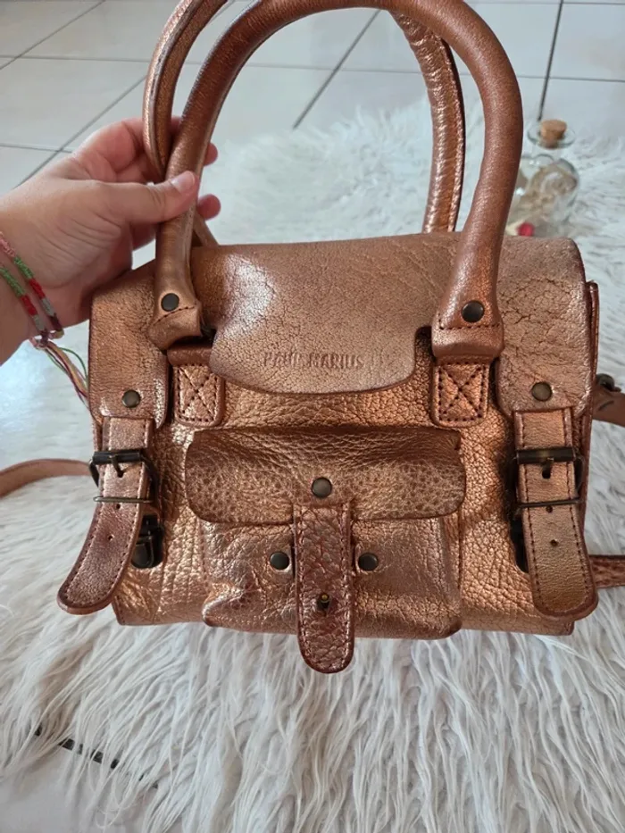 Sublime sac a main Paul Marius Rive Gauche Or rose - photo numéro 2
