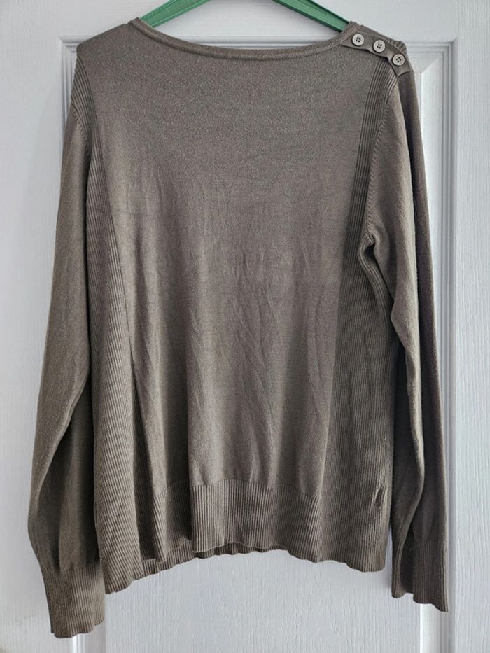 Petit pull léger mi-saison femme - Taille 42 / 44 - Patrice Breal - Vert sapin - photo numéro 4
