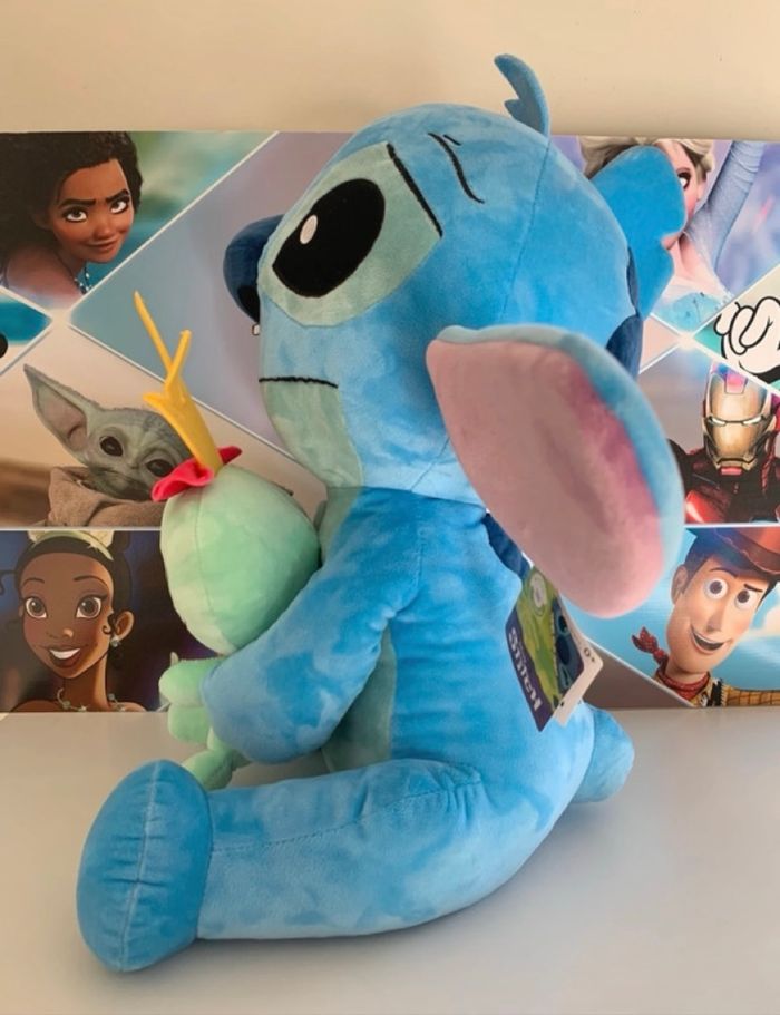 Grande peluche 50 cm Stitch avec doudou Scrump - photo numéro 5