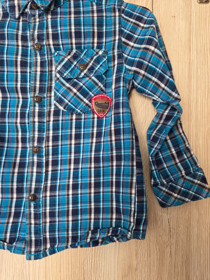 CHEMISE MANCHE LONGUE À CARREAUX GARÇON 👦 TAILLE 4ANS MARQUE LA COMPAGNIE DES PETITS - photo numéro 3