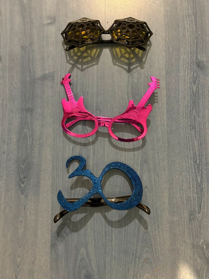 Lot 4 lunettes fête déguisement - photo numéro 4