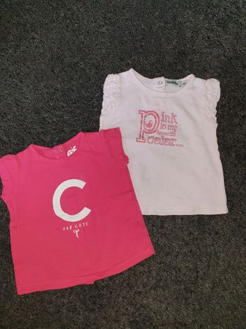 Lot de 2 T-shirts MC 6 mois TAO