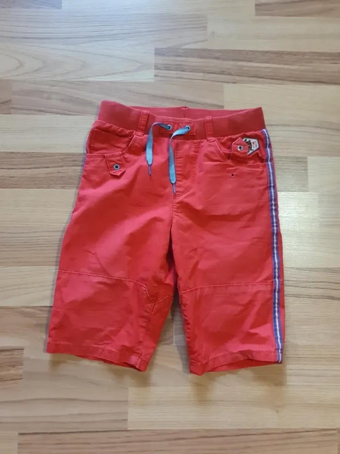 bermuda 8 ans rouge sergent major