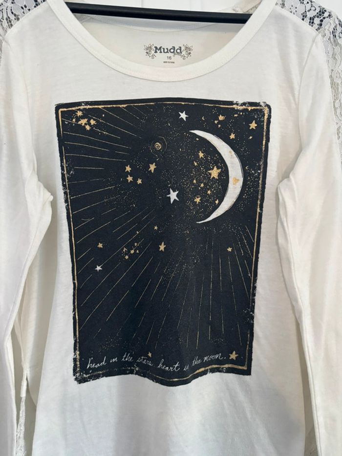 Tee-shirt manche longue dentelle Mudd XS - photo numéro 4