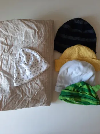 lot bonnets drap housse naissance