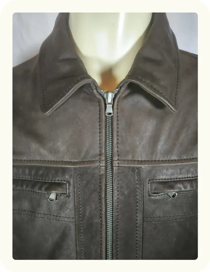 Blouson cuir véritable homme Cuirs Guignard Taille 4XL - photo numéro 3
