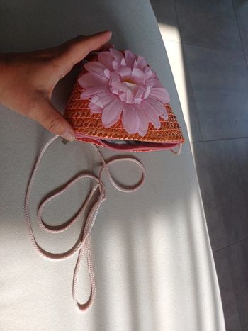 Petit sac à main fleur  fermeture éclair