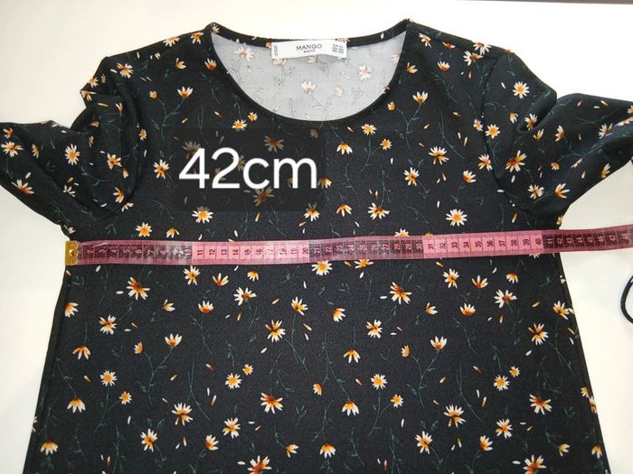 Robe Mango XS Noire fleurie - photo numéro 12