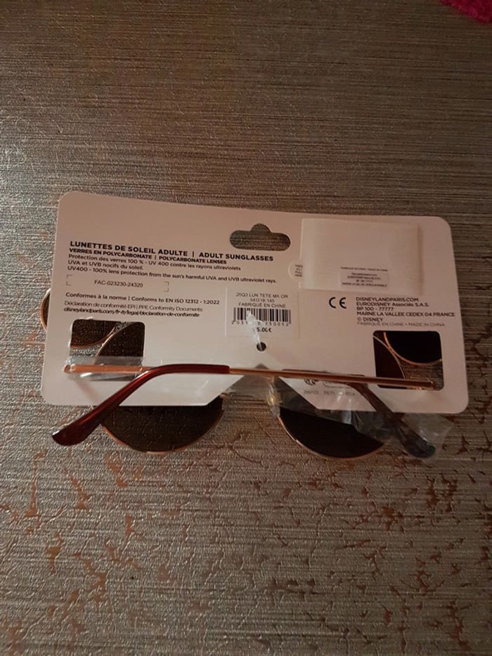 Lunette de soleil Mickey dorée et marron - photo numéro 2