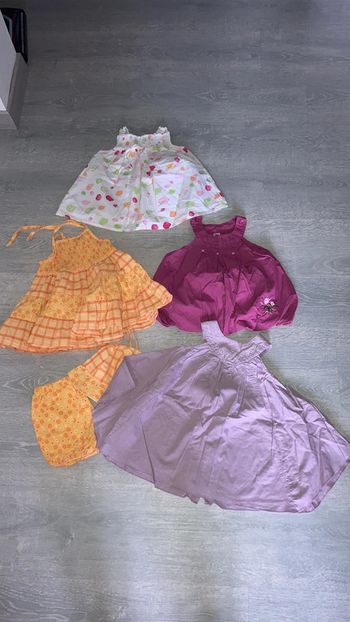 Lot ensemble robe vêtement bébé fille 12 mois 1 an