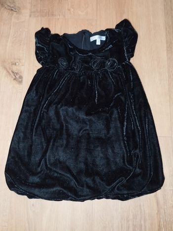 Robe noir velours 18mois