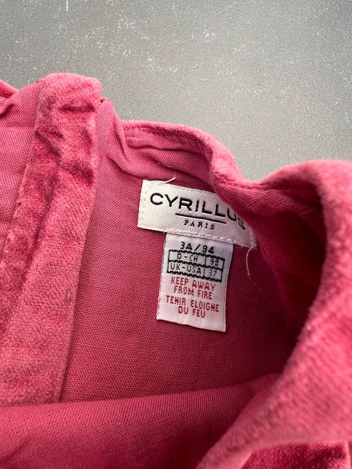 Robe manches courtes velours ras bordeaux - photo numéro 5