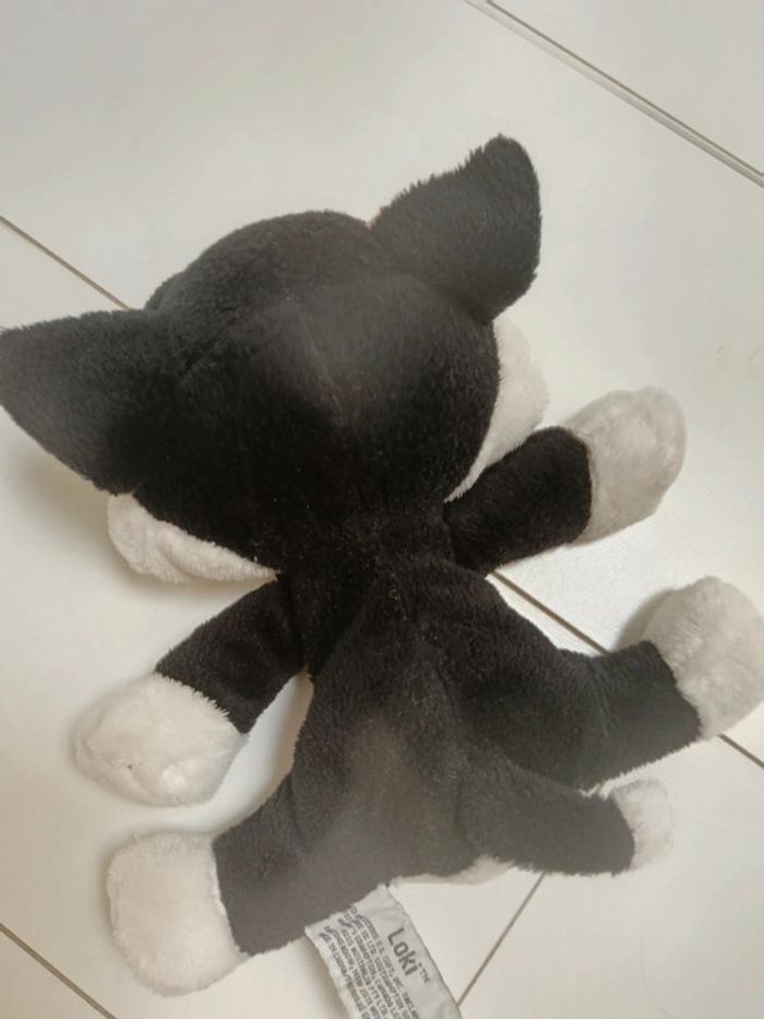 Peluche chat noir et blanc - photo numéro 2