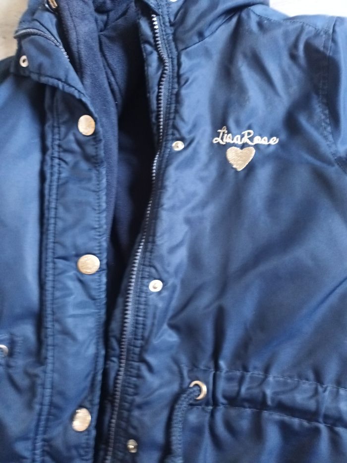 Doudoune 10 ans marine lisa rose intérieur amovible - photo numéro 2