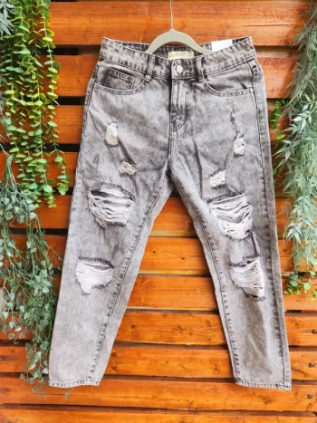 Jean destroy gris Redial – Boyfriend fit tendance
