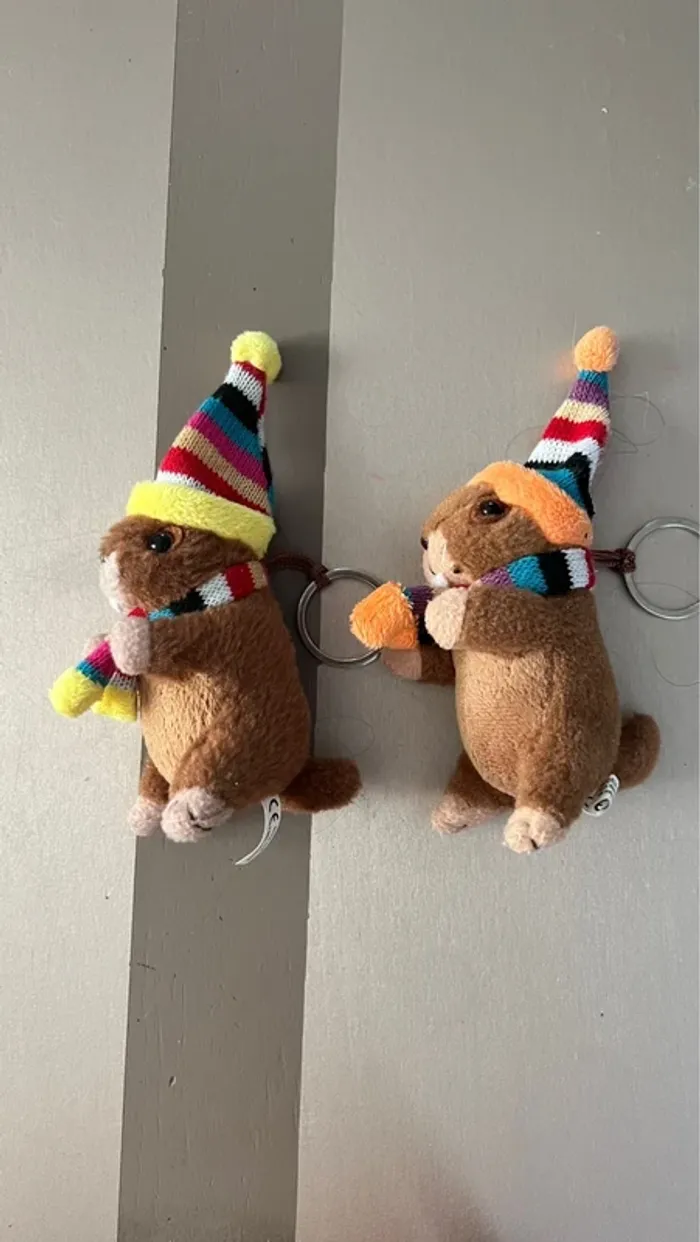 Lot de 2 petite marmottes - porte clés - photo numéro 2