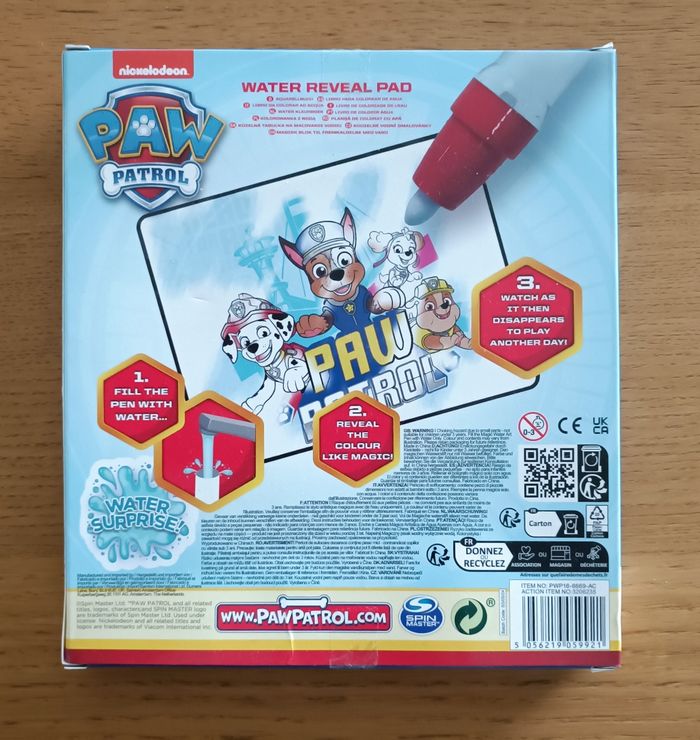 NEUF : Livre de coloriage à l'eau Pat'patrouille Nickelodeon 3 ans + - photo numéro 3