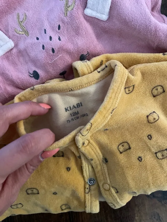Lot de 8 pyjamas grenouillère bébé fille 12 mois - photo numéro 4