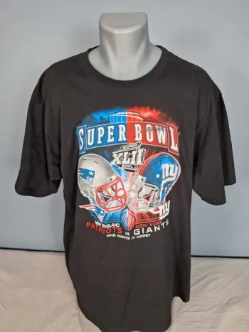 T-shirt NFL Super Bowl XLII Patriots vs Giants – Reebok – Vintage 2008 – Taille XL (628)