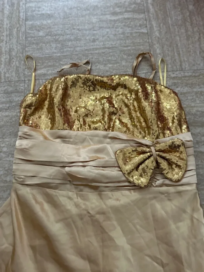 Robe dorée taille s - photo numéro 2