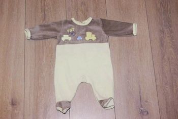 Pyjama hiver bicolore. Garçon 1 mois. Marque Sucre d orge