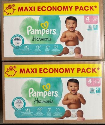 Lot de 2 cartons de couches Pampers taille 4
