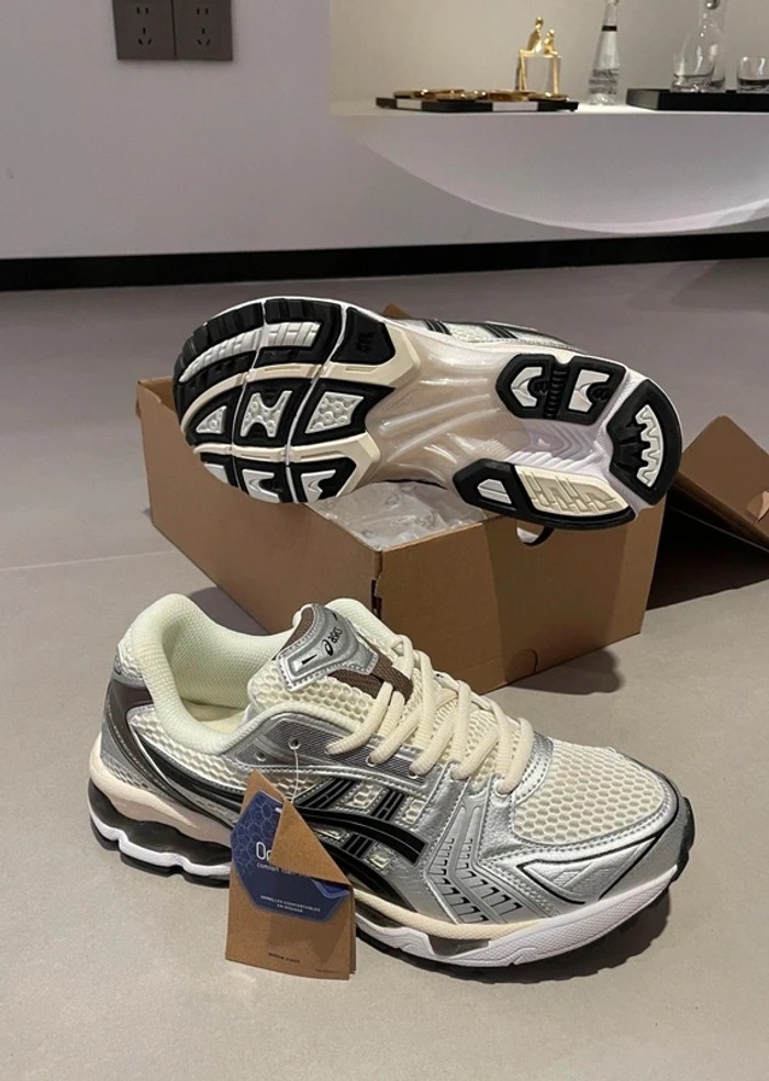 Asics Gel-Kayano 14 Blanc Argent Noir 40 - photo numéro 6