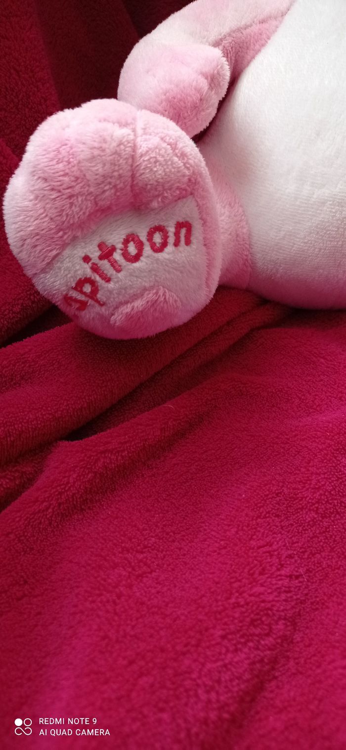 Peluche lapin rose - photo numéro 3