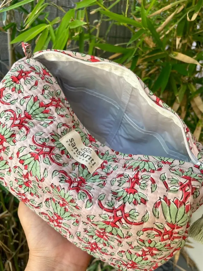 Trousse imperméable grande taille. De toilette ou à maquillage. Motif indien - photo numéro 4