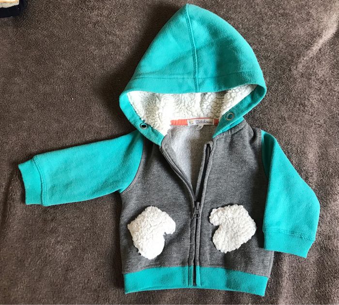 3 vestes à capuche - 6 mois - photo numéro 2