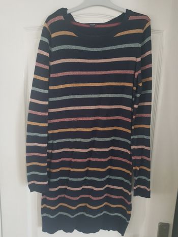 Robe pull à rayures fille - Taille 12 ans