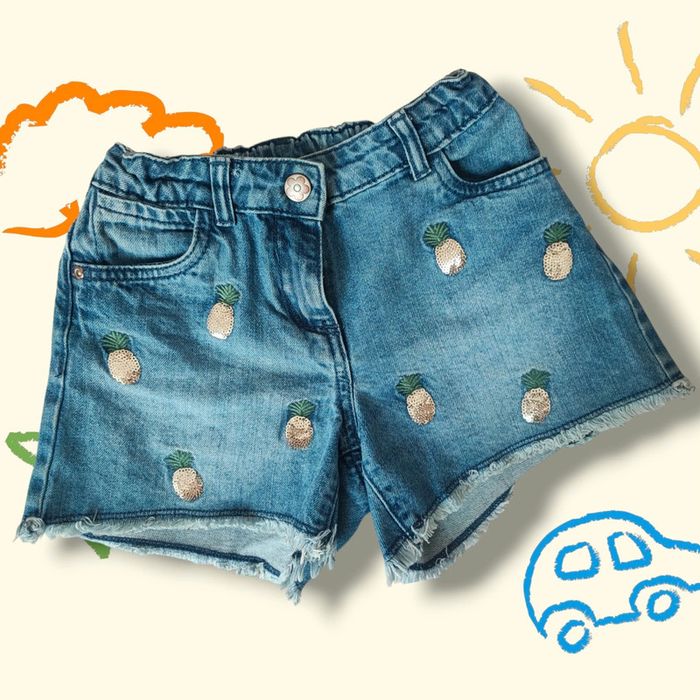 Très beau short jean avec sequins