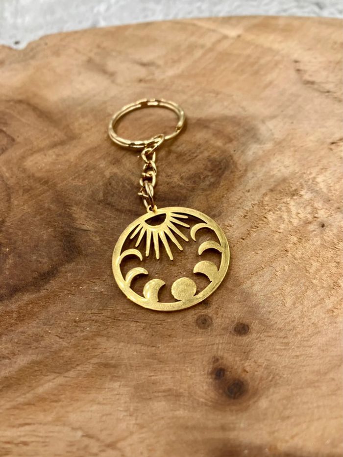 Porte-clés phase de lune soleil, charms de sac - photo numéro 2